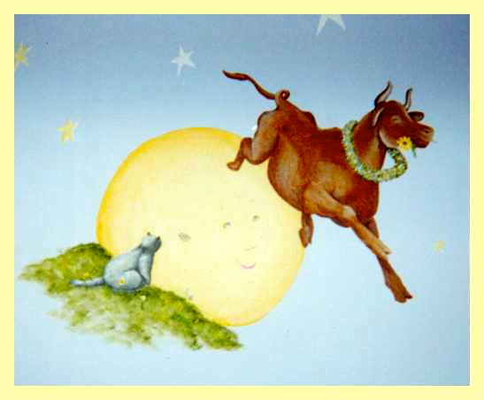 COW JUMPED OVER THE MOON MURAL