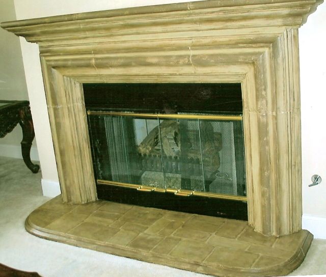 Fireplace Faux age and crackle